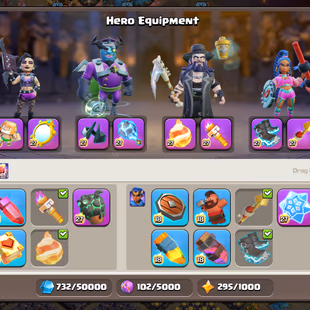 💜38/38 EQUIPMENT MAX💜|| RAREST 90 SKINS AND 16x SCENERY [TH18] 6 HERO MAX || PROFILE FULL MAXED || 2x LEAGUE SKINS  - Image 7