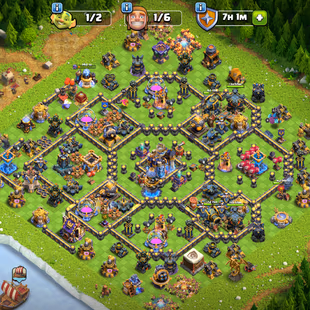 TH 18 ALMOST MAX-XP 251- 4 EPIC EQUIPMENT ALMOST MAX-HERO 92-100-80-55-WAR ARENA SCENERY-HIGH WALLS DEFENSE-BEST DEAL - Image 2