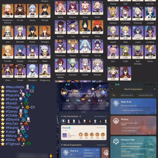 All Platform - EU - AR58 - 58 Charcter 17 5'Star - 7 Wepaons 5'Star - Primogems 155 - Code812 - Image 1