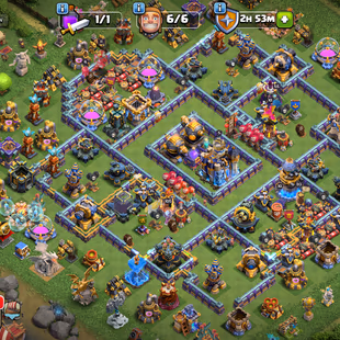 🌟BEST OFFER🌟TH 18 HIGH DEFENCE | 3X HERO MAX 93/105/77/80/55/11 | 6.5K GEM'S NC-FREE | 9 EPIC ALMOST MAX APPRENTICE-8L - Image 1