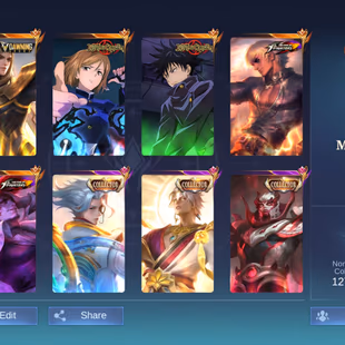 [IOS/ANDROID] CEL LVL 129 | 131 HEROES | 452 SKINS | MEGA 4 | HIGH WR | 2 LEGEND - JJK NOBARA MEGUMI - KOF CHOU GUSION  - Image 1