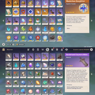 All PLatform - EU - AR58 - 58 Character 17 5'Star - 8 Weapon 5'Star - Zibai - Chasca - Nahida - Hu Tao - Zhongli - Code1 - Image 6