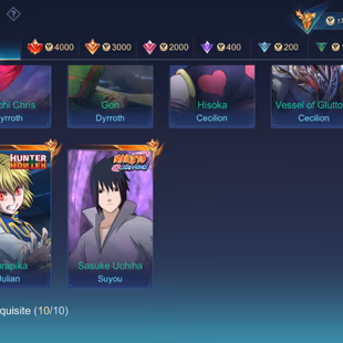 🔥ANIME ACCOUNT WITH SASUKE LOADING EFFECT 🔥|| LEGEND-2 || GRAND - 22 || SKIN -367 || MEGA -5 || ALL HEROS UNLOCK ||  - Image 8
