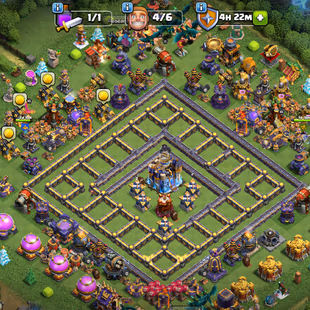 🔥[ TH-18 NEAR MAX ] XP 252🔥WALLS MAX || HEROS: BK 91 AQ 98 MP 71 GW 72 RC 48 || RS 23 FB 23 EB 24 GG 20 SB 20 MM 20 - Image 2