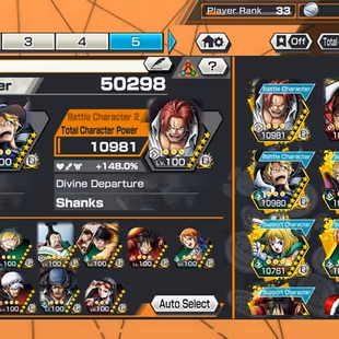 [3582] [IOS+ANDROID]6 EX - Kuzan + Sabo + Shanks Light + Roger + Zoro , Support 156 , Good Medal - Image 8