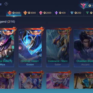 ML-400 Skins 381 [ 2 Legend ] Ex Immortal 161 / Dawning Lancelot / FannyAspirants / Neobeast + Lord Shen Ling - Image 2