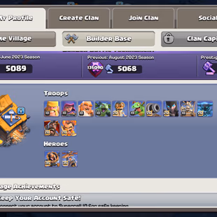 Xp-223 || Th17 Semi || All 15 Epic Equipment || Heroes 80-86-61-70-40 || 6 Builders || Nc Available || Cheapest  - Image 8