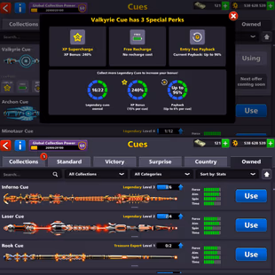 LEVEL 361 🎱 16/20 LEGENDARY CUE UNLOCK 🎱 500 MILLION COINS | RENAME AVAILABLE | PURE MINICLIP | BERLIN AND VENICE RING - Image 5