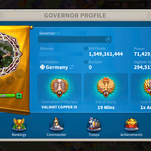 71M - Vip 15 - 10  Commanders - 26 Passport  - 19K Gems  - 3 Farms  - Image 4
