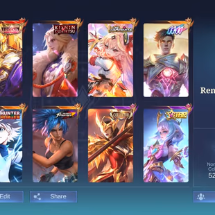 MANY RARE SKINS | LEGEND JOHNSON | KISHIN LANCELOT | 11.11 GUSION | ASPIRANT GUNIVERE | HXH HARITH | KOF KARINA - Image 1