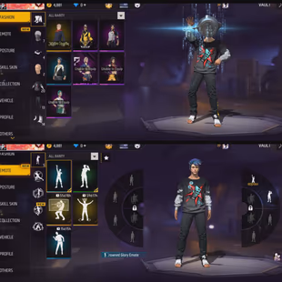 FREE FIRE/EUROPE SERVER/BARMUDA RANK HEROIC/CLASH SQUAD HEROIC/30 LEVEL//GOOD BUNDLE//27 GUN COLLECTION//GLOW WALL SKIN - Image 4