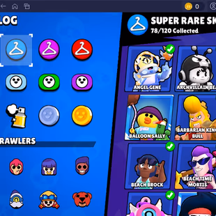 233 SKINS | 23 HYPERCHARGED | 61.837 TROPHIES | 97 BRAWLERS | 31 MAX BRAWLERS | 2 BUFFIES  - Image 5