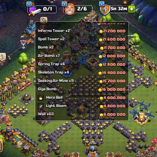 [EE51] OLD UPDATE TH18 MAX || 12EPIC MAX||5 HERO LAB WALLS DEF MAX||GUARDIANS MAX||B.APPRENTICE MAX||B.BASE MAX Rank 839 - Image 6