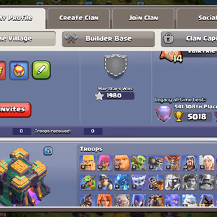 TH14 SAME MAX--  XP208-- HERO 72-72-50-52-20--WALP DEFENSE PROFILEAX TYPE-1980 WAR STAR-- NC 1000-FULL ACCESS - Image 2