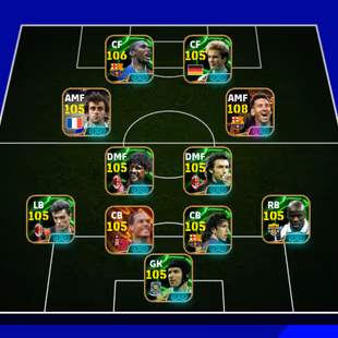 3277+ Team I Samuel Eto 106 I Rummenggie 105 I Messi 108 I Bale 107 I Platini 105 I Kaka 105 I Bellingham 107 I Cruyff 1 - Image 1
