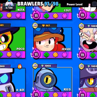 [ OP ] | 58K+ TROPHIES | 91 BRAWLERS UNLOCKED | 36 HYPERCHARGED BRAWLERS | 180+ PREMIUM SKINS | SAFEST AND INSTANT DELIV - Image 3