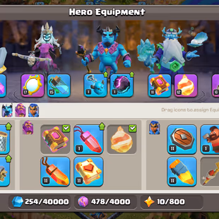 DEFENCE MAX TH-14 || 1X PAID SCENERY || M.M [17] - F.B [12] - 5 EPIC || HERO: 76-80-53-52-26 || NICE TROOPS - ALIF - Image 7