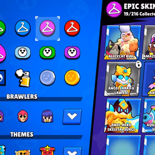 14k Trophies, 65 Brawlers, 4 Legendaries, 9 11 Strength, 3 Hyper, 12k Blings, 153 Gems, 90 Skins, Description - Image 7