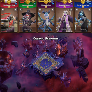 Rare TH18 Max 🔴 33/34 Equipments Max Almost 🔴 Full Cosmic Set - 22K Cups - 5.4K War Stars - 33 Skins - BH10 Max - C359 - Image 3