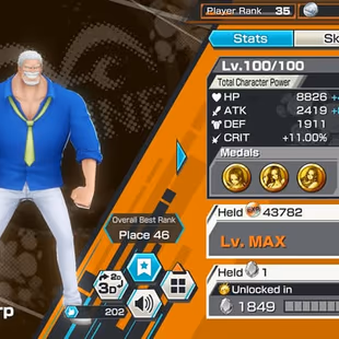 [4160][IOS+ANDROID] 7 EX - Garp + Saturn + Shanks + Kuzan + Roger + Yamato , Support 142 , Good Medal - Image 3