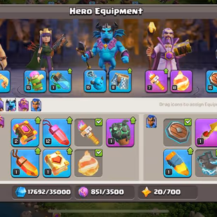 PREMIUM 14 [11K GEMS] | TH13 MAXED | HEROS 76-76-50-50-27 | 736 CWL | GOOD EQUIPMENTS | XP-141 | NC-FREE | DARK-BLUE WAL - Image 7