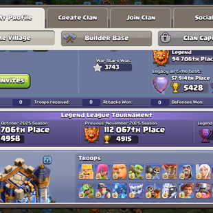 RARE 🎄 TH18 NEW-UP FULL MAX 🎄 RANK- NC YES | GG-MX!SB-MX!MM-MX!AF-MX!FA-MX!FB-MX!RS-MX!EB-MX | 301-XP | ALL HERO MAX - Image 4