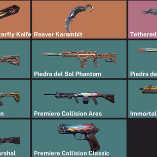 NA - LVL 29 - Unranked- 2 Knifes - 11 Skins(11,475 VP) - Champions 2022 Butterfly Knife, Piedra del Sol Phantom, Tethe - Image 4