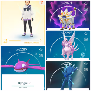 Lvl 50 [Shiny Kyogre] | 49 Legendary | Dialga | Palkia | Solgaleo | Lunala | Groudon | Zacian | Instinct | 841 - Image 1