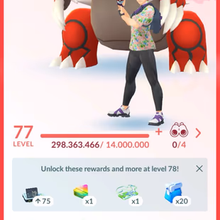 Level 77+ -22 legend iv100-27 pass-12257 Coins-Shundo Dialga-Hundo Groudon Shadow-165m+ Stardust-587 legend-865 shiny-59 - Image 1
