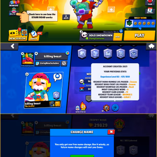 🔥 329 GEMS 🔥29 K Trophy - XP 82 - 70 BRAWLERS - 10 MAX 3 HYPERCHARGED - 23 Super Rare . 11 Epic skins - FREE NC - A916 - Image 1