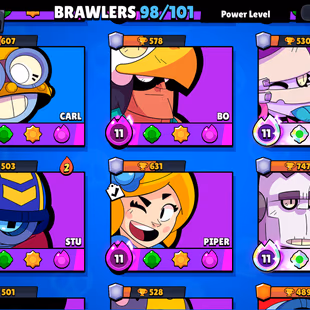 🔥RARE STAR SHELY SKINS BRAWLER ACCOUNT🔥46 HYPER CHARGE 51 MAX-49.9K GOLD-44K TROOHY-HYPER CHARHE SKINS 4- 2018 ACCOUNT - Image 8