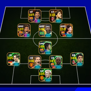 3308+ Team I MSN(Prime) I Ronaldo 107 I Zlatan 110 I Pele 108 I Thuram 108 I Rio 106 I Schmeichel 105 I Edimilson 104 I  - Image 1