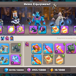 🔥[ TH-18 FULL MAX ] X LEGEND LEAUGE🔥10 EPIC EQUIPMENT MAX || AQ 105 BK 105 MP 95 GW 80 RC 55 || 32 SKIN X 9 SCENERY - Image 6