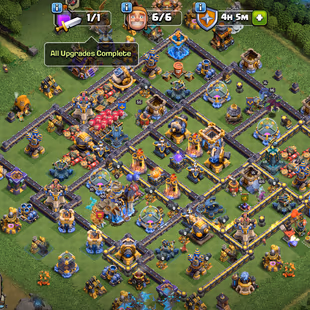 TH 18 FULLY MAX-NOTHING LEFT-XP 263-[ 11 EPIC EQUIPMENT MAX-ALL HERO MAX-649 MEDALA-NC 500-WAR STARS 6029-BEST DEAL - Image 1