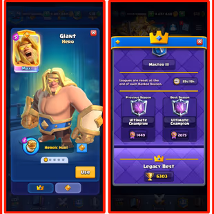 💎 RAREST GOBLIN KISSING TROPHY CHAMPION KING EMPEROR KING 74 XP 73 ELITE CARDS 27 EVOLUTIONS 10500 TROPHIES GIANT HERO - Image 4