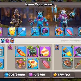 CLOSE MAX TH13 || LEAGUE KING || 1477 MEDAL || EPIC [RS 18] [GG SB FA 17] || HEROES 75-75-50-22 || BH-7 || NC YES - Image 7