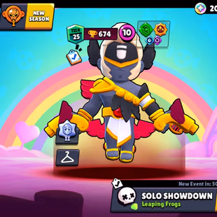 22475 Trophies | 60|80 Brawlers | Leon hypercharge | 4 Lv 11 Maxed  | 2 Legendary Surge | Leon |  30 Skins | Full Access - Image 1