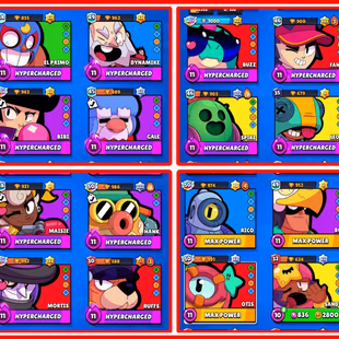 [OMG TOP TIER] RARE RANK35 PIN 68,000 TROPHY MAX [60] HYPERCHARGE [31] ALL 91 BRAWLER |RARE SKINS 205 CORSAIR COLT -BUZZ - Image 1