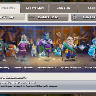 !!PRE-UP-MAXED TH17!! GG-MX!SB-MX!FA-MX!MM-MX!RS-MX!EB-MX!! HERO-100-100-90-75-50!! 266-XP!! BH MAX!! LEGENDARY SKINS- - Image 6