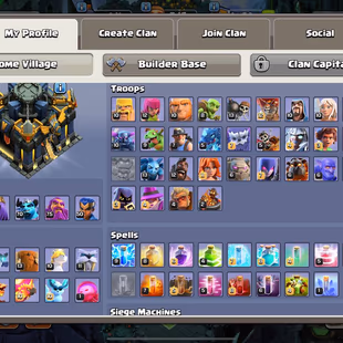 RARE🔥GERMANY LOCAL💎 32 EQUIPMENT [] TOWNHALL 17 - LEAGUE QUEEN - 100-100-70-75-50 HEROES -  3600 GEMS -270 MEDAL-BH 10 - Image 3