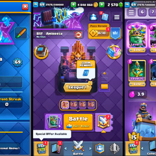 [WORLD RARE XP-70]ALL 121 MAX 81 ELITES-S1 SHARK TOWER - 200 EMOTES[GHOST CRY - PEKKA BALLON]9 YR OLD RANK UC- CUP15K - Image 8