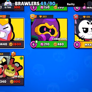 Brawl Stars : 49 BRAWLERS | 5 Legendary | 11187 TROPHIES | 1523 VICTORIES | 66 LEVEL | 38 GEMS | FULL ACCESS | GIFT - Image 4
