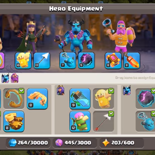 TROPHY  BASE TOWNHALL 12 54-56-37-32 HEROES []  1496 GEMS [] SNAKE PUPPET [] 132 XP [] RENAME 500 []  AVAILABLE - Image 4