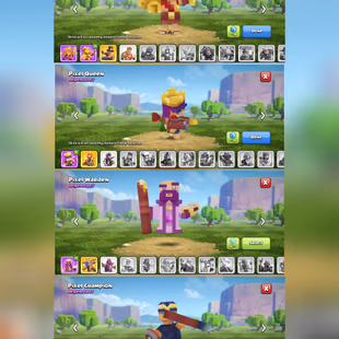 C011 TH14 SCENERY3 DARK AGES.PIXEL. JUNGLE - XP198 - 247 GEMS - CN 1000 GEMS - 4 HEROES PIXEL SET SKINS - Image 4