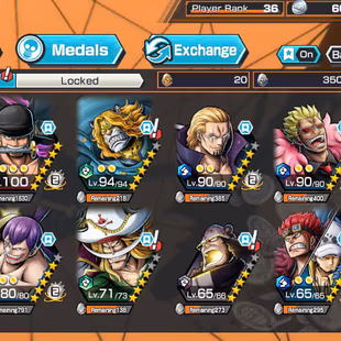 IOS-Android-3 Ex(Luffy Gear 5-Zoro-Kid Law)-BF Pacifista-Katakuri-Rayleigh-Cracker-Oden V2-Support 137%-Good Medal-BR112 - Image 1