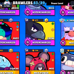 DEMON MORTIS | 56K+ TROPHIES | 83/89 BRAWLERS UNLOCKED | 8 MAXED BRAWLERS [5 HYPERCHARGED] | 130+ PREMIUM SKINS - Image 3
