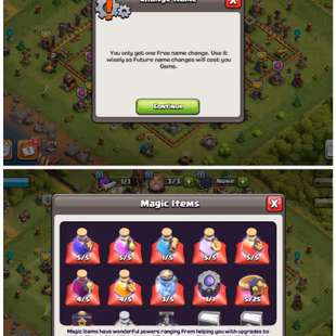 [MAX TH10 ] | 76 XP | MAGIC ITEMS | 1,037GEMS | HERO'S 40-40-20  | FREE GEMS RENAME | 140 CWL MEDALS | QUICK DELIVERY - Image 4