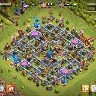 TOWNHALL 12 [] HEROES 65/65/40/40 [] 1200 GEMS [] FREE RENAME [] INSTANT DELIVERY [] XP 130 [] iOS/Android - Image 2