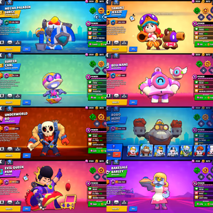 83 Brawler||Trophy 40k||WHITE WOLF LEON SKIN||Max brawler 32||Skin 90||Legendary skin 4||gem's 185|Hayperchrad 13|| - Image 6