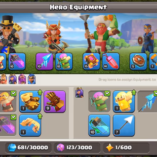 COC | 13 TH 💎 151 LVL | 2601 TROPHIES | 421 GEMS | 6 HERO SKINS | MAGIC ITEMS |  RENAME | FULL ACCESS | GIFT 🎁 - Image 7